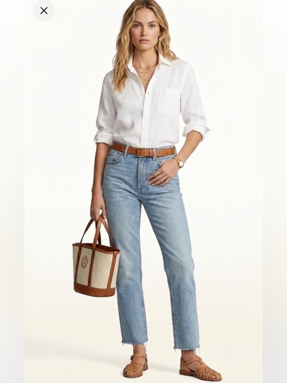 Brandy Melville J Galt High Rise Cropped Blue Jeans Size Small Cotton